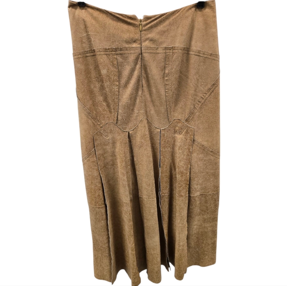 Donna Karan Authentic Lamb Skin Leather Skirt Sz US 2‎
